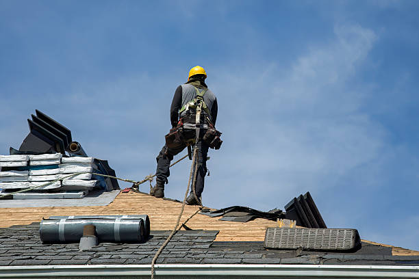Professional Gutter Installation technician working in Rumney, NH